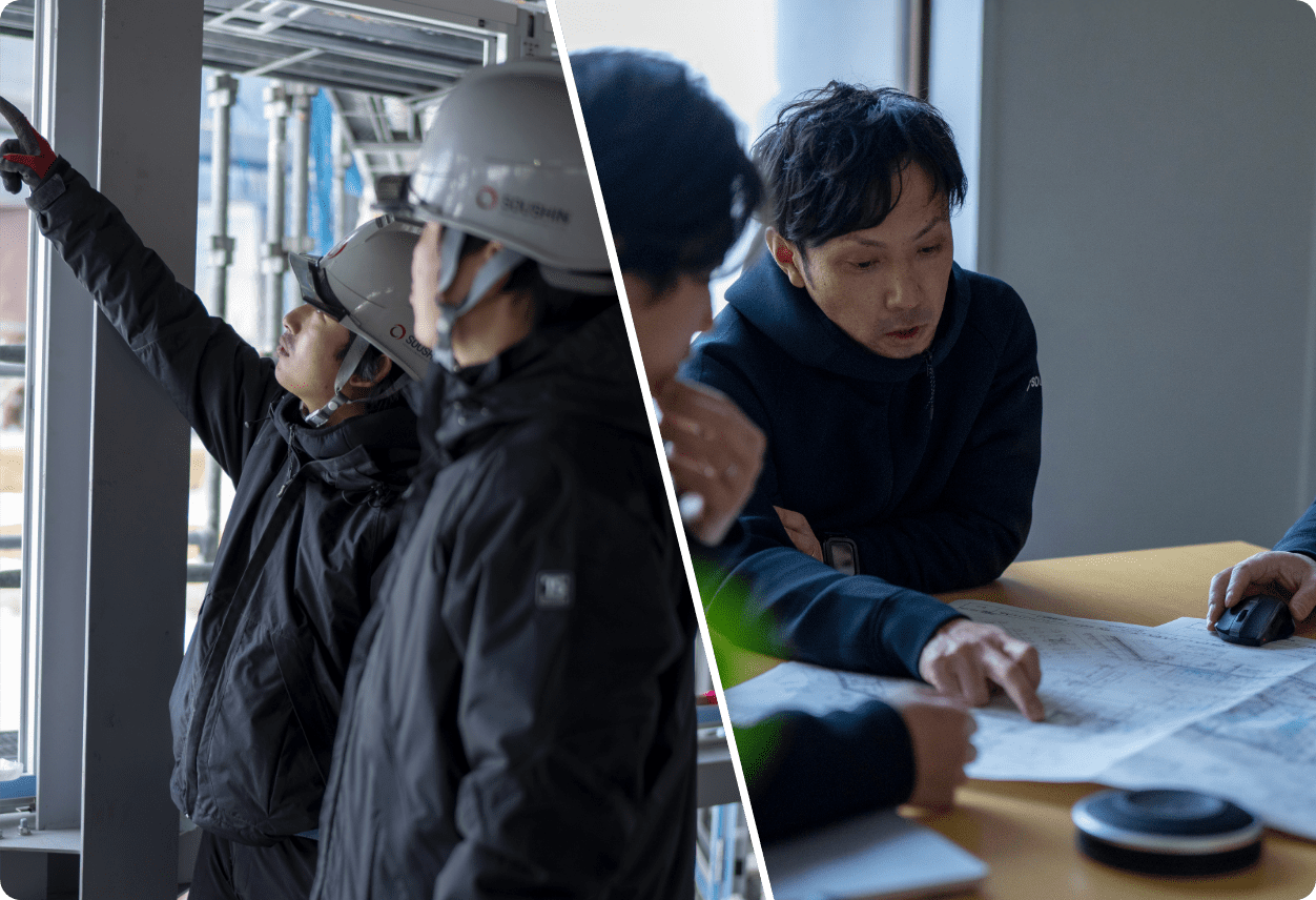 建設作業員の仕事風景写真２種類